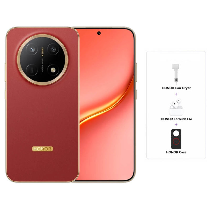 هاتف هونر X9e Pro - ذاكرة 8 جيجابايت / تخزين 256 جيجابايت / شاشة أموليد 6.8 بوصة / الجيل الخامس / بني محمر
