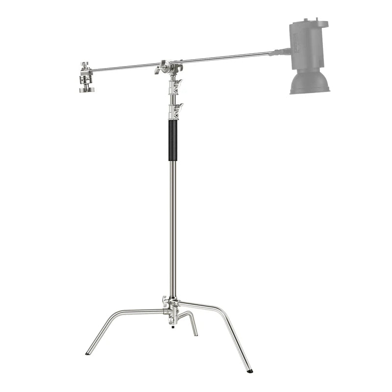 NEEWER SC320 320cm Stainless Steel C Stand with Boom Arm - Silver