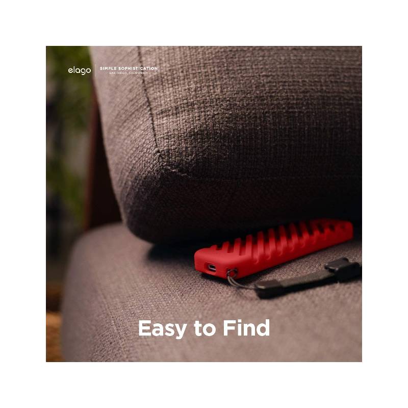 Elago R3 Protective Case for Apple TV Siri Remote - Lanyard Included - Red (Online Packaging)