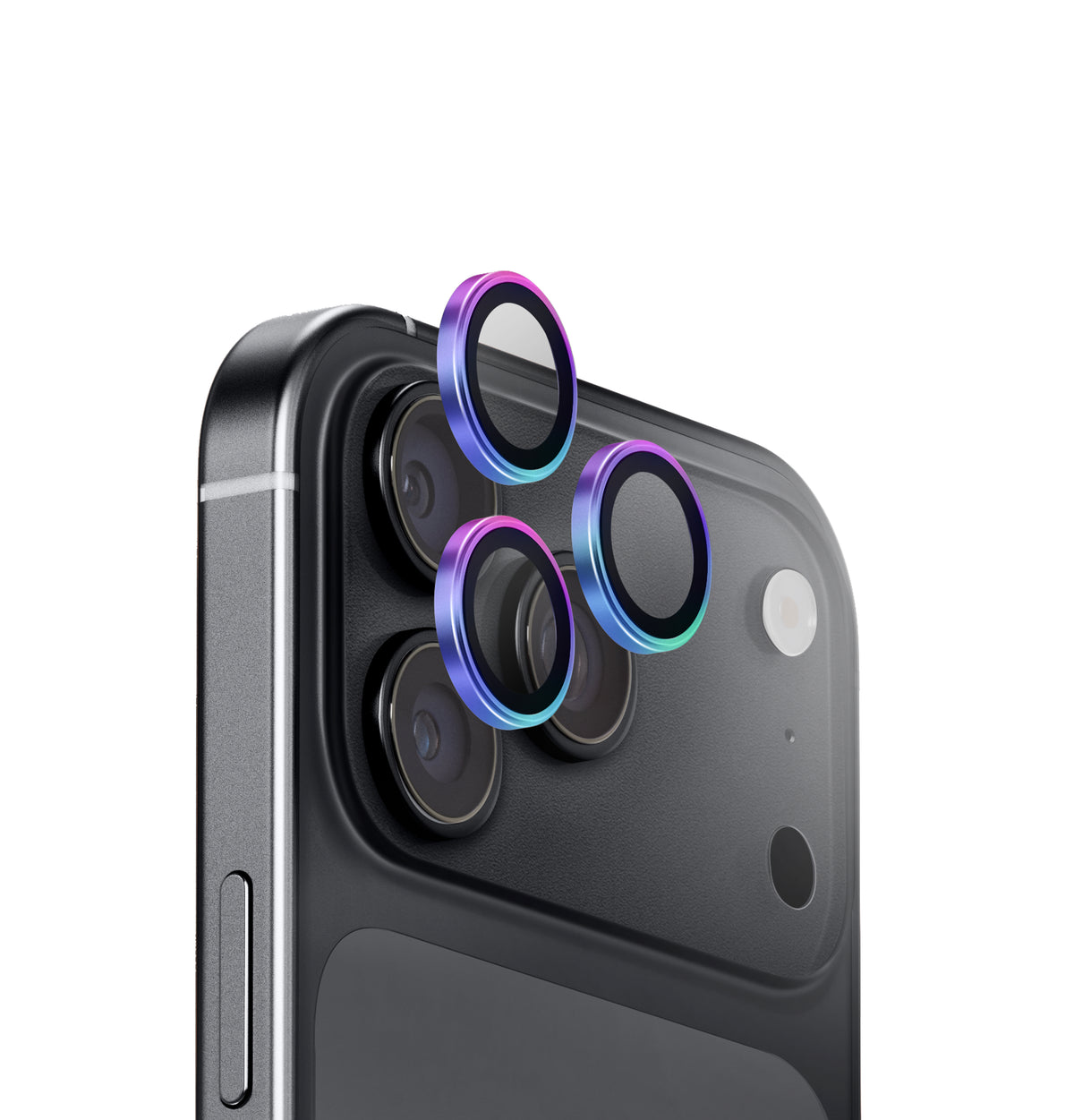 Uniq Optix Aluguard (Dx2) Camera Lens Protector - For Apple iPhone 18 Pro & Apple iPhone 18 Pro Max - Iridescent