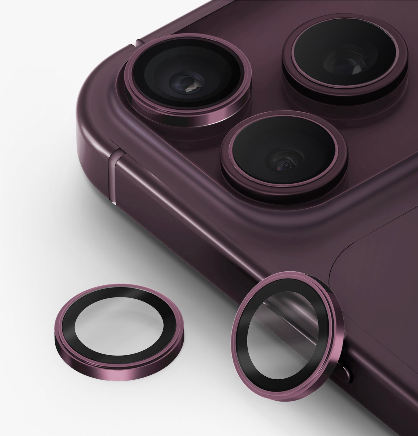 Uniq Optix Prime Camera Lens Protector - For Apple iPhone 18 Pro & Apple iPhone 18 Pro Max - Deep Burgundy