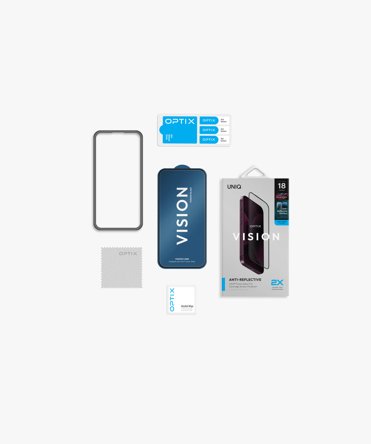 Uniq Optix Vision Ar Clear (Dx2) Glass Screen Protector - For Apple iPhone 18 Pro