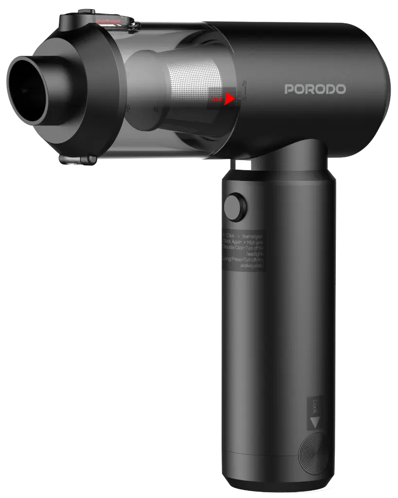 Porodo Tornado Prime Portable Vacuum Cleaner And Blower - Black