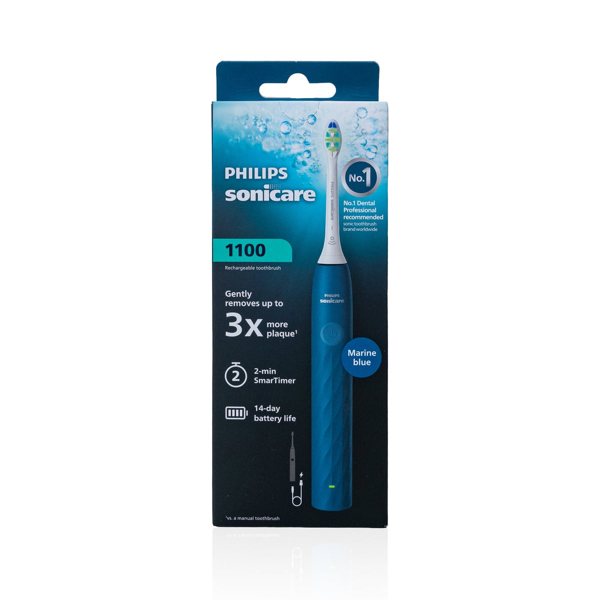 Philips Sonicare Rechargeable Toothbrush 1100 Series - Marine Blue