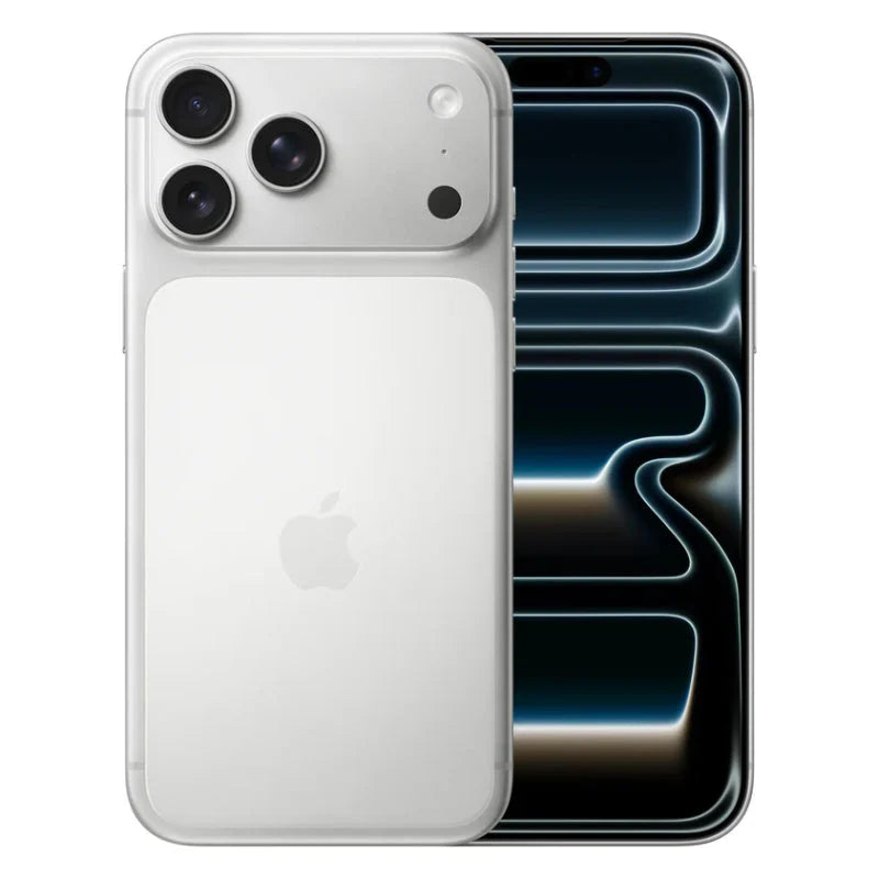 Bundle offer - Apple iPhone 17 Pro Max - 256GB / Silver / 5G / 6.9" / Middle East Version + Apple AirPods Pro 3 with MagSafe Charging Case - Bluetooth / USB-C / White