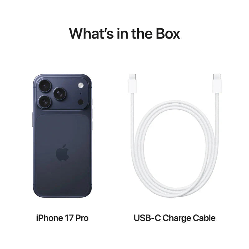 Bundle Offer - Apple iPhone 17 Pro - 256GB / Deep Blue / Dual E-Sim + Uniq Hybrid Keva MagClick Case for Apple iPhone 17 Pro - Trance Blue