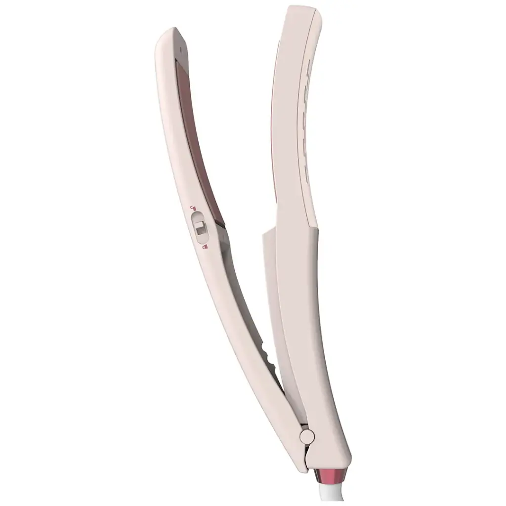 Porodo Dual-Mode Hair Straightening Brush with Detachable Comb - Pink`