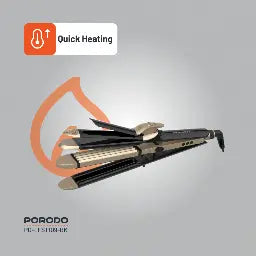 Porodo Lifestyle 4 Style Hair Iron - Black