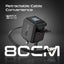 Promate Cubix-R70 GaNFast Wall Charger with Retractable USB-C Cable - 70W / 0.8 Meter / Black