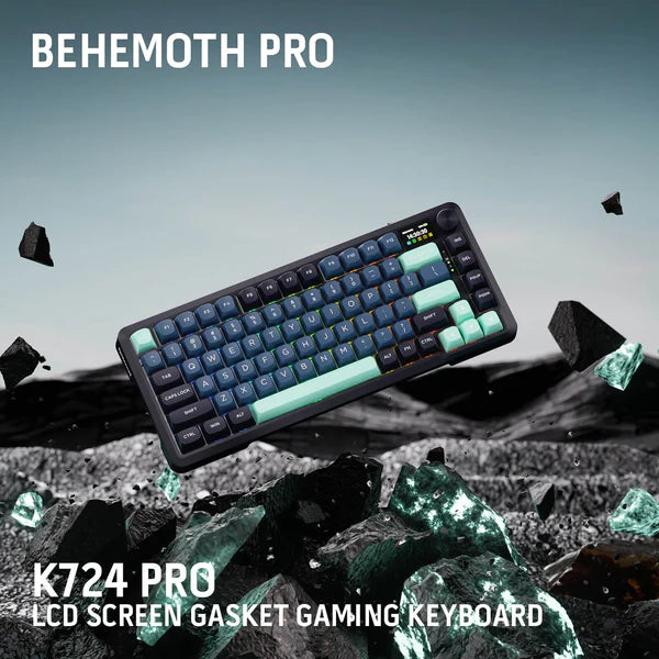 Redragon BEHEMOTH K724 PRO 75% Mechanical Gaming Keyboard - Black/Green