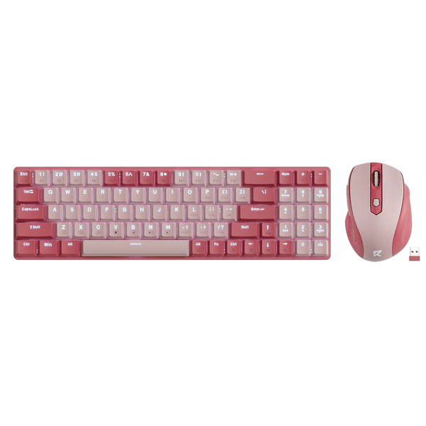Redragon BS8772 Wireless Keyboard and Mouse Combo - Bean Red