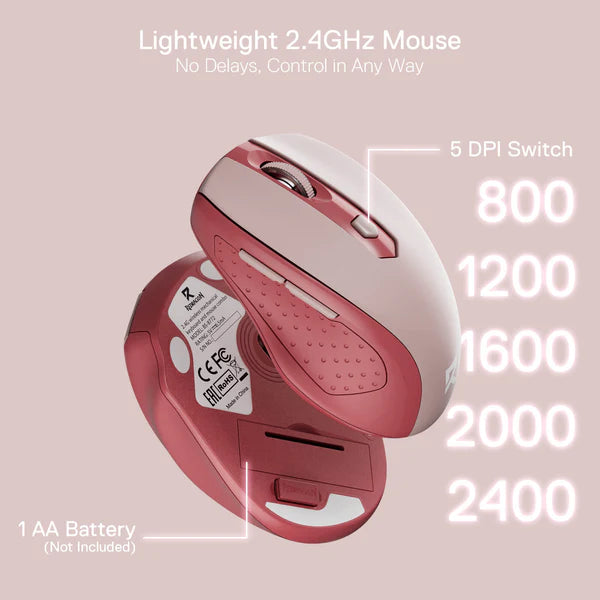 Redragon BS8772 Wireless Keyboard and Mouse Combo - Bean Red