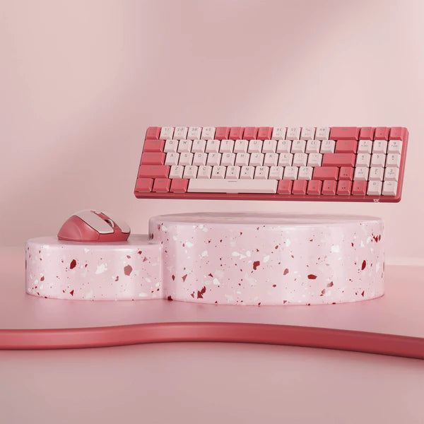 Redragon BS8772 Wireless Keyboard and Mouse Combo - Bean Red