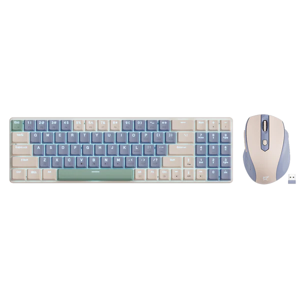 Redragon BS8772 Wireless Keyboard and Mouse Combo - Lollipop Blue