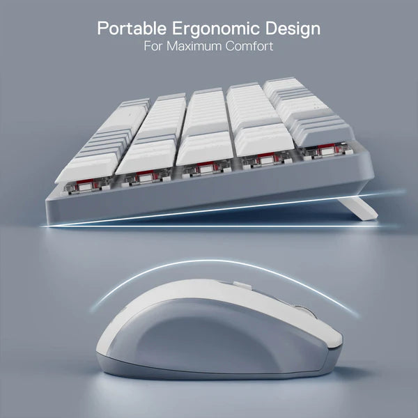 Redragon BS8772 Wireless Keyboard and Mouse Combo - Ash Grey