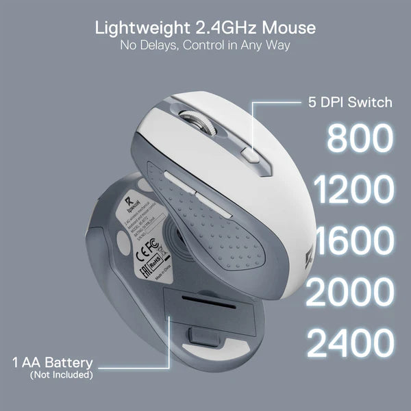Redragon BS8772 Wireless Keyboard and Mouse Combo - Ash Grey