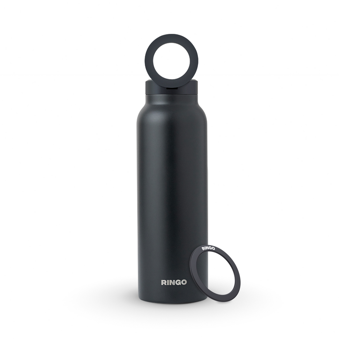 Ringo Insulated Water Bottle With Phone Holder - 950ml / Black