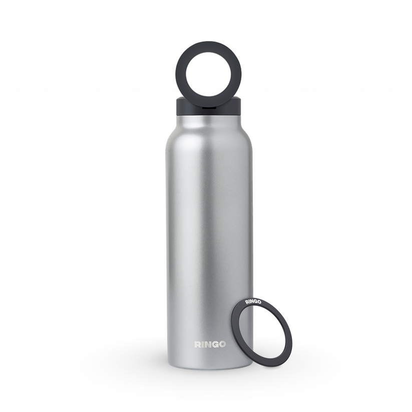 Ringo Insulated Water Bottle With Phone Holder - 950ml / Silver