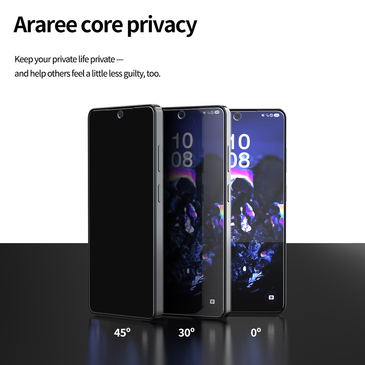Araree Core Privacy Screen Protector For Samsung Galaxy S26 - Black