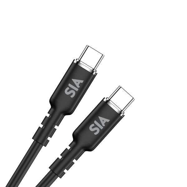 SIA Silicone Cable - USB-C / 60W / 1.2 Meter / Black