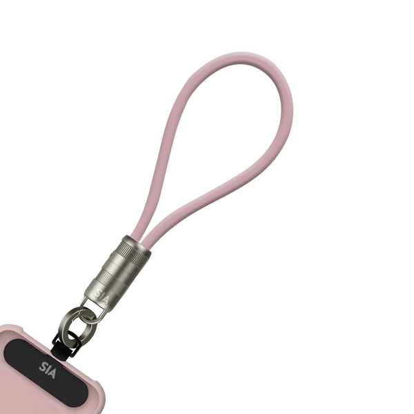 SIA Soft Rubber Lanyard Cable - USB-C / 60W / 0.3 Meter / Light Pink