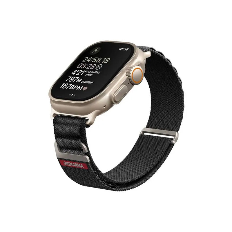 SKINARMA APPLE WATCH STRAP ULTRA KOBU 49 MM - Black Accessories > Smart Watches