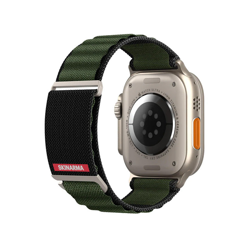 SKINARMA APPLE WATCH STRAP ULTRA KOBU 49 MM - Olive Accessories > Smart Watches