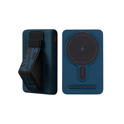 SKINARMA Magnetic Power Bank Smart Grip Stand - 15W / 5000 mAh / Wireless / USB - Blue Accessories > Power Bank