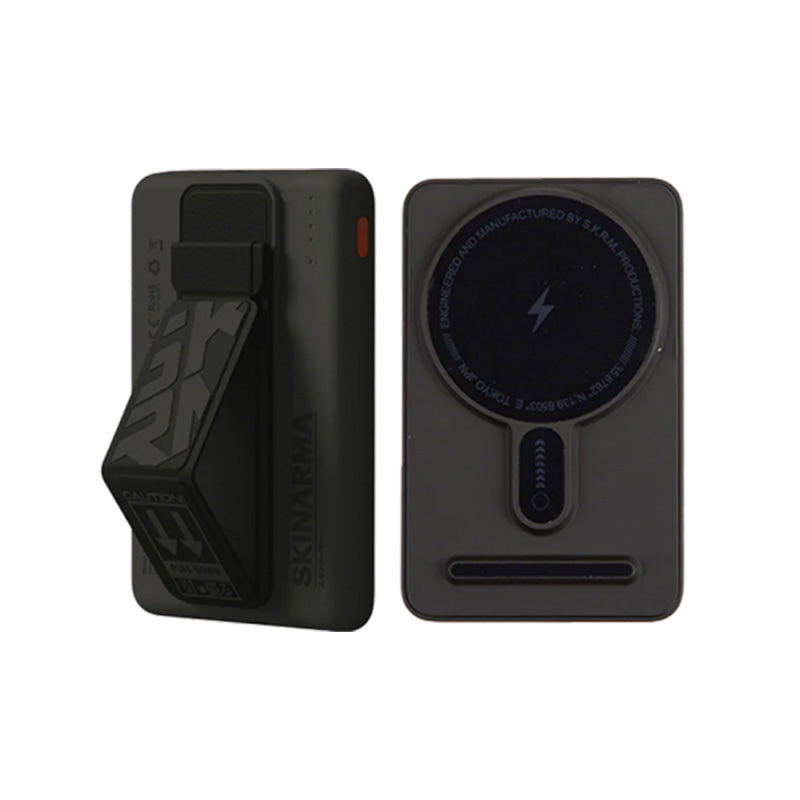 SKINARMA Magnetic Power Bank Smart Grip Stand - 15W / 5000 mAh / Wireless / USB - Pewter Green Accessories > Power Bank