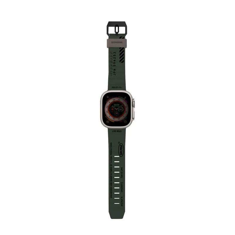 SKINARMA Shokku Apple Watch Strap 49mm - Dark Olive Accessories > Smart Watches