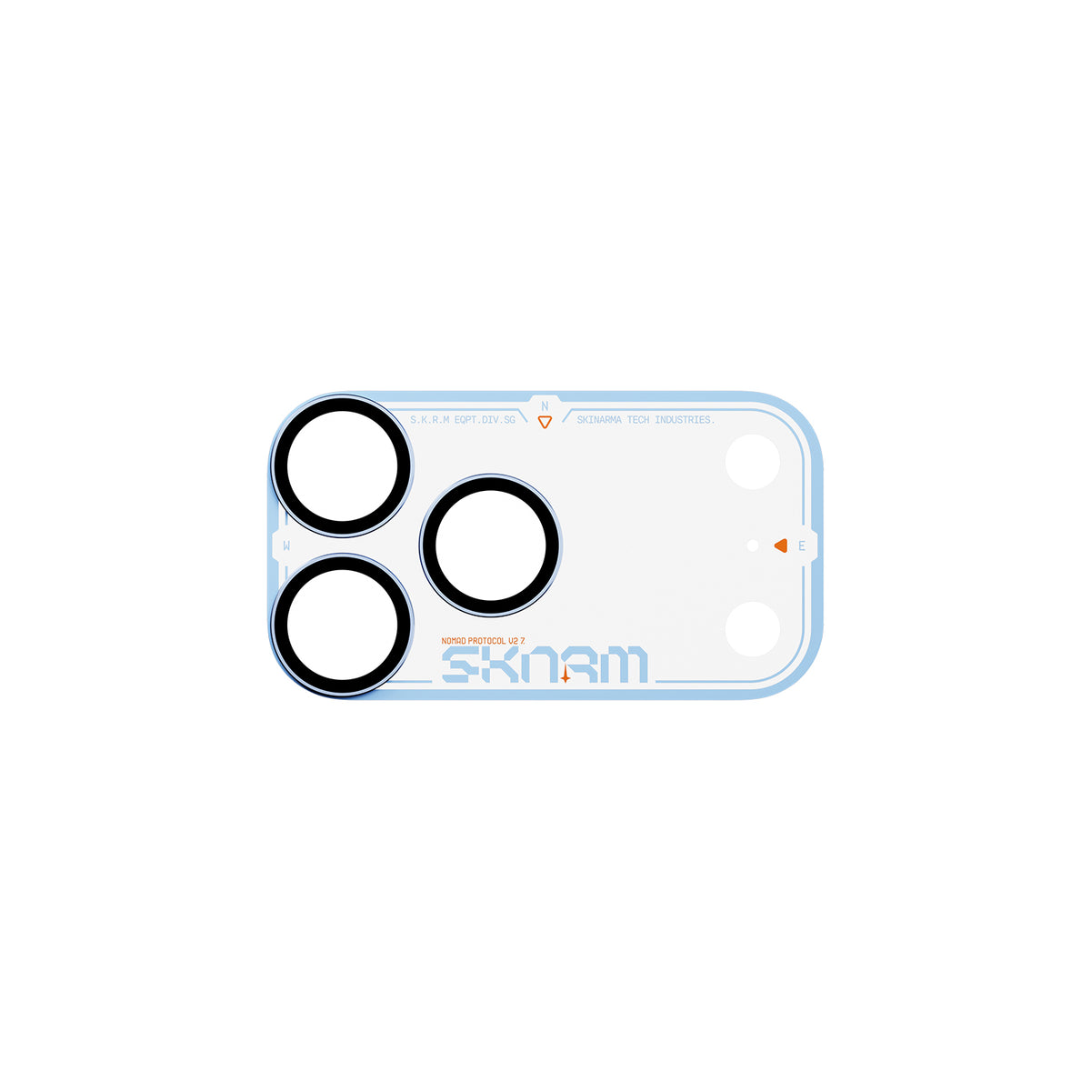 Skinarma Iphone 18 Pro Aluminium Camera Lens Protector With Ionix™ Glass - Atlas - Blue