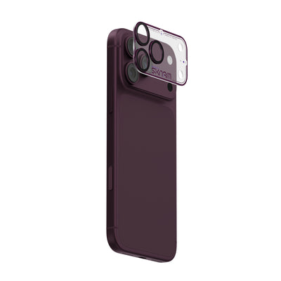 Skinarma Iphone 18 Pro Max Aluminium Camera Lens Protector With Ionix™ Glass - Atlas - Burgundy