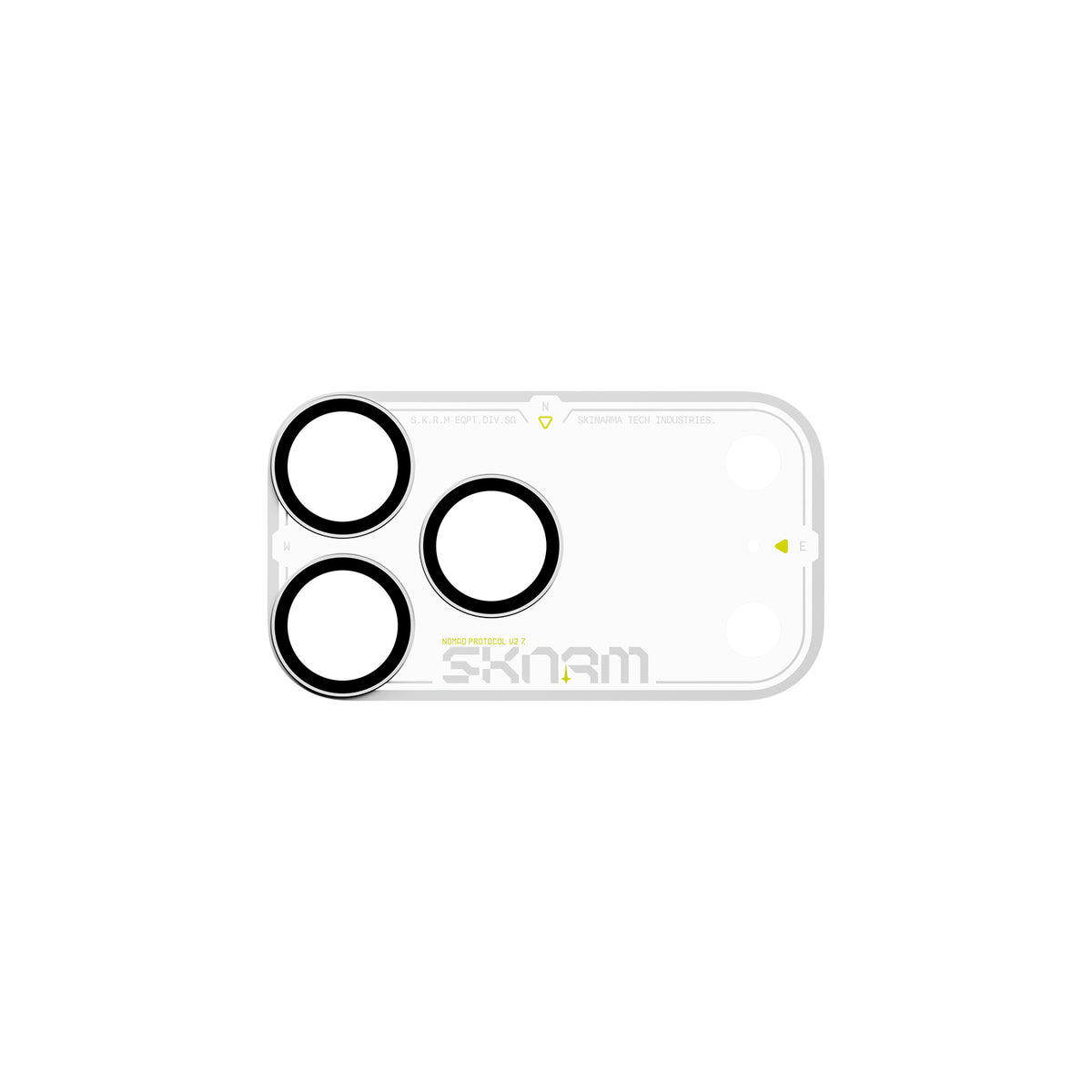 Skinarma Iphone 18 Pro Max Aluminium Camera Lens Protector With Ionix™ Glass - Atlas - White