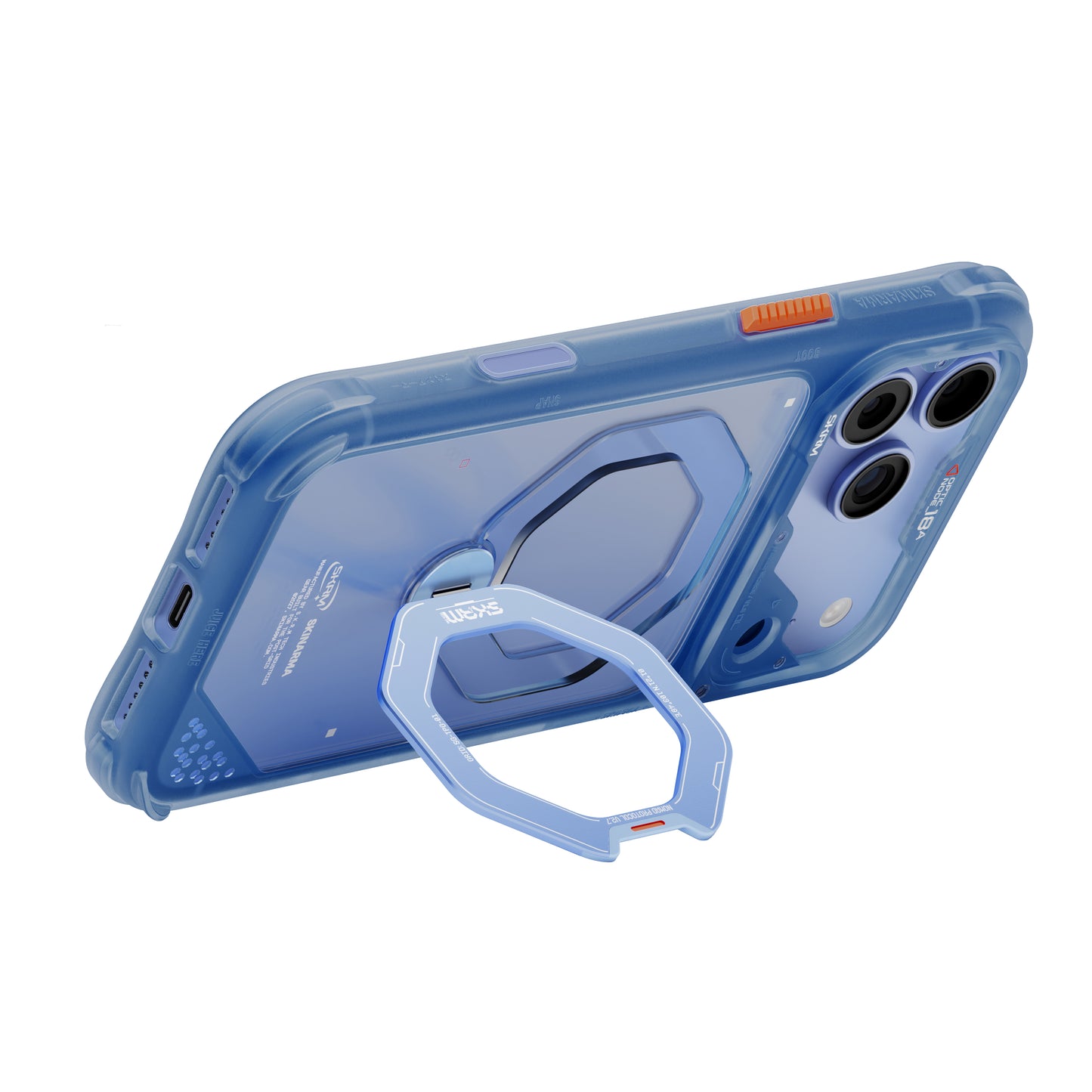 SkinArma Saturn MagSafe Case With Rotating Kick-Stand for iPhone 18 Pro Max - Blue
