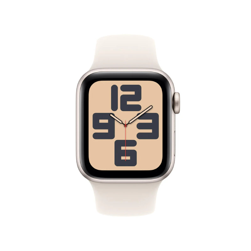 Apple Watch SE (2nd Gen) with Sport Band - LTPO OLED / 40mm / Medium/Large / Bluetooth / Wi-Fi / Starlight Smart Watches