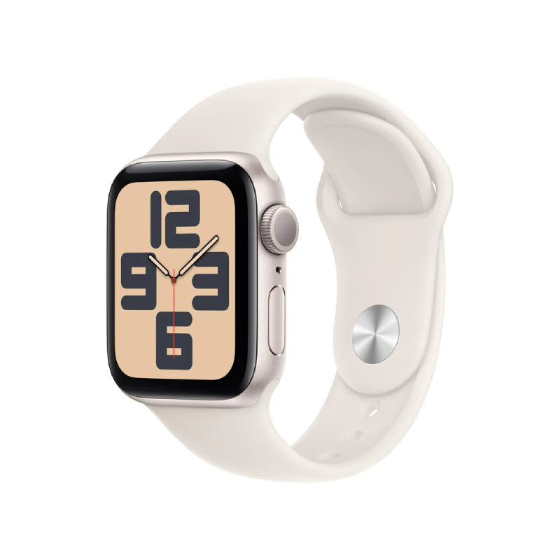 Apple Watch SE (2nd Gen) with Sport Band - LTPO OLED / 40mm / Medium/Large / Bluetooth / Wi-Fi / Starlight Smart Watches