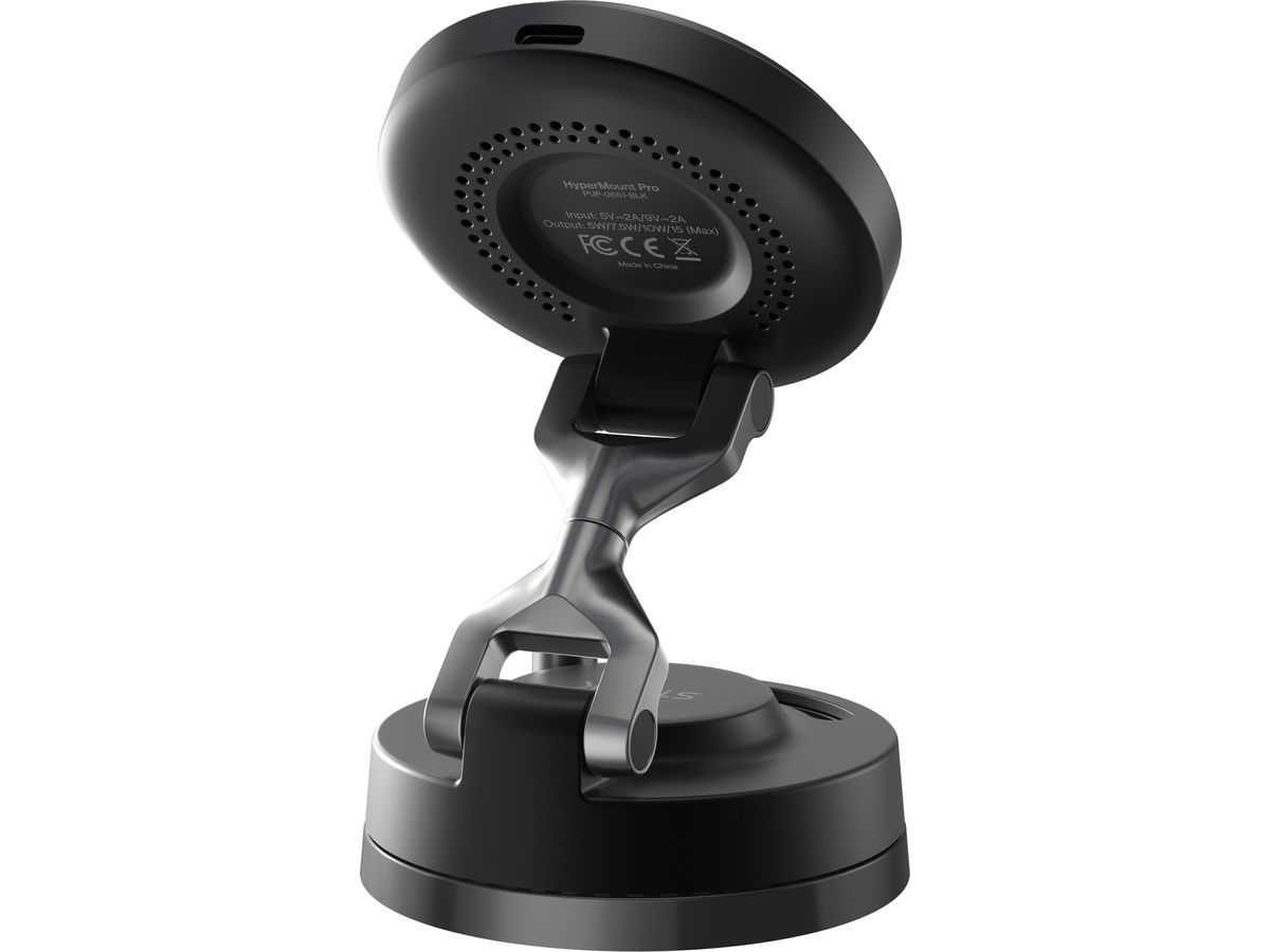 Statik HyperMount Pro Vacuum Magnetic NanoSuction  Phone Mount with Wireless charging - Black