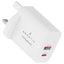 Smartix Premium UK Wall Adapter - 45W / USB-A / USB-C / White