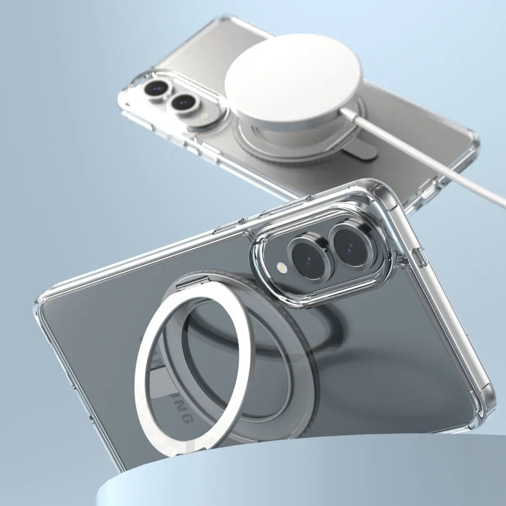 Araree Duple Stand Magsafe Case For Samsung Galaxy S25 Edge - Clear