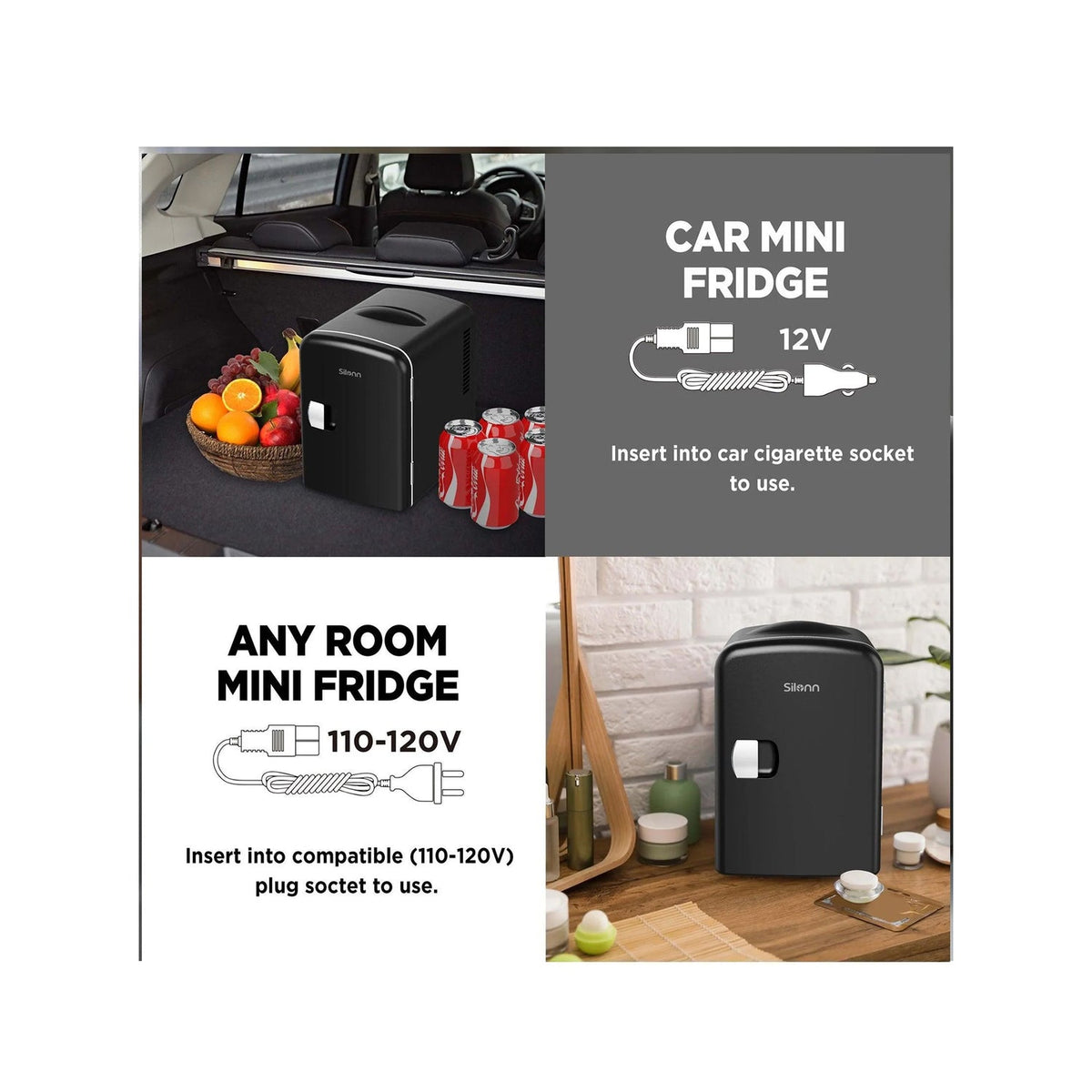 Silonn Mini Fridge - Black