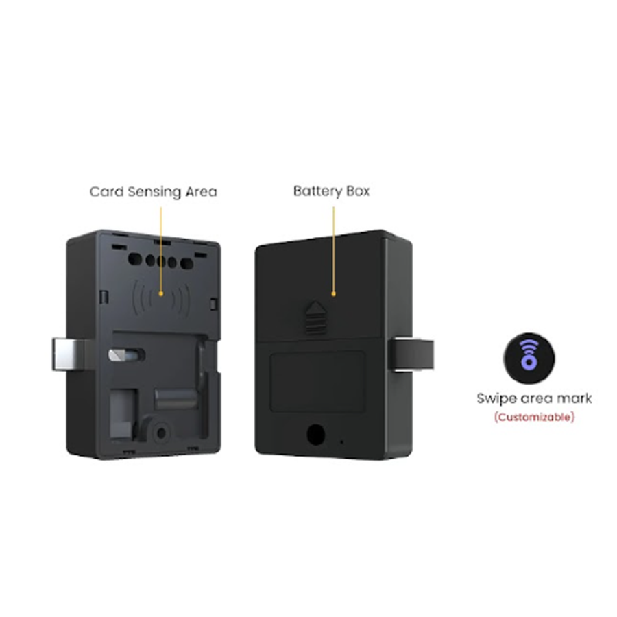 Gopeta Y100C Smart Card Cabinet Lock - Black