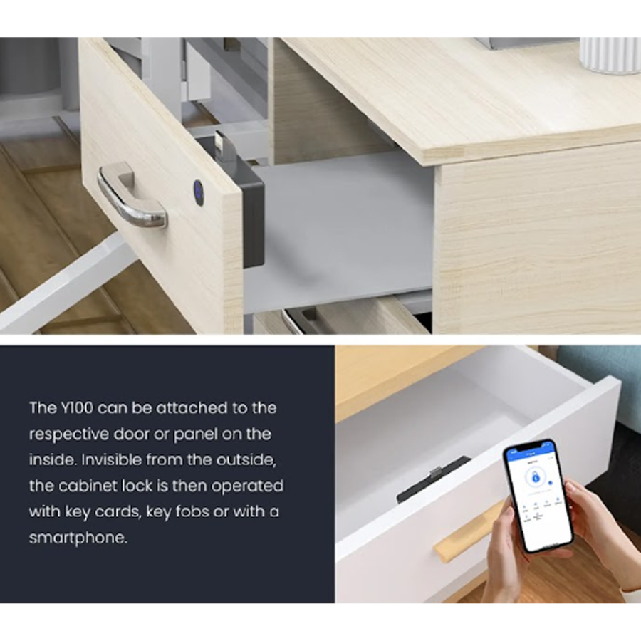 Gopeta Y100C Smart Card Cabinet Lock - Black