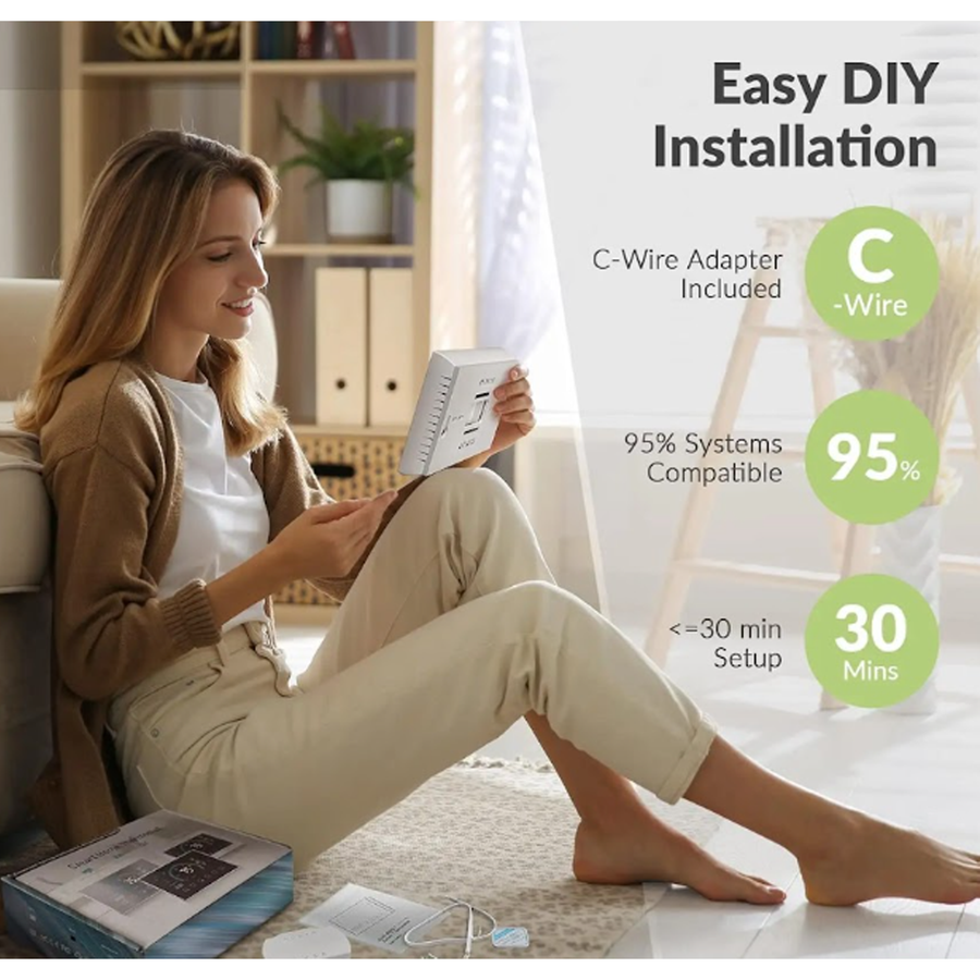 Gopeta 4.8” Smart Wi-Fi Thermostat for Home