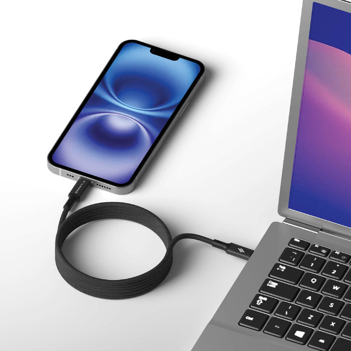 Smartix Premium Magnetic Braided Cable - 100W / USB-C / 2 Meter / Black