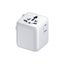 Smartix Premium 2-in-1 International Travel Adapter - USB-A / USB-C / White
