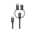 Smartix Premium 3 in 1 Braided Cable - USB-C / Lightning / Micro USB / 11.5 Meter / Black
