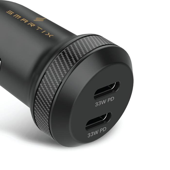 Smartix Premium 66W Fast Car Charger - 66W / USB-C / Black