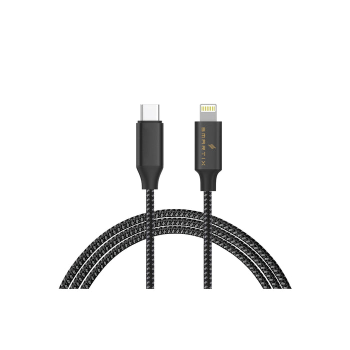 Smartix Premium Cable - USB-C to Lightning / 20W / 1.5Meter / Black