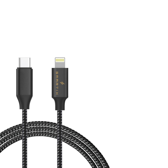 Smartix Premium Cable - USB-C to Lightning / 20W / 1.5Meter / Black