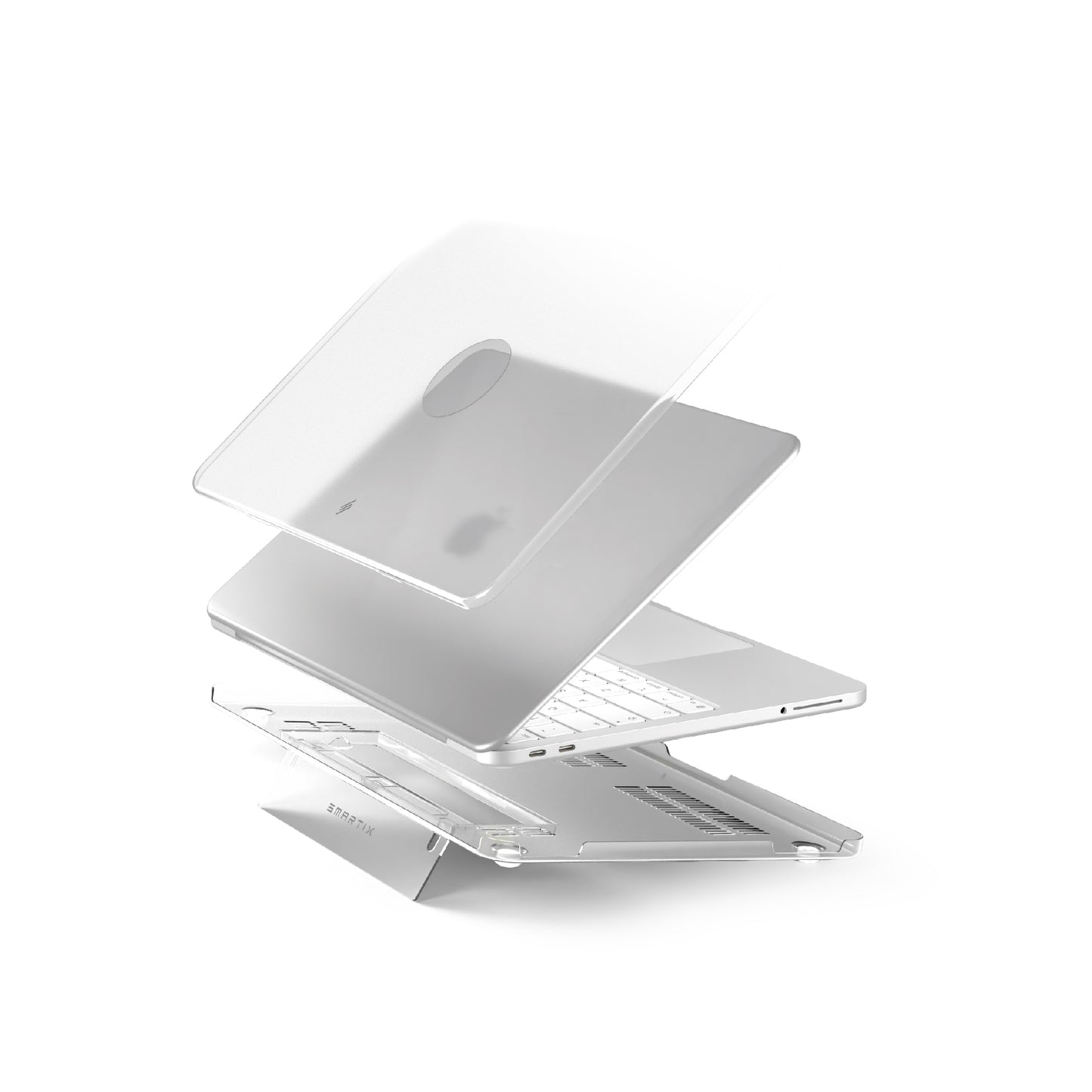 Smartix Ultraguard Frosted Transparent Shell with Stand for MacBook Neo 13"
